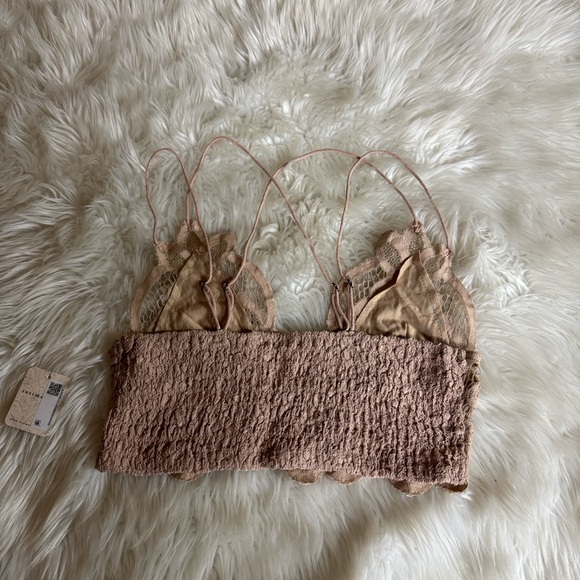 Free People Adella lace bralette Nude color Size Small New with tag - Picture 11 of 15